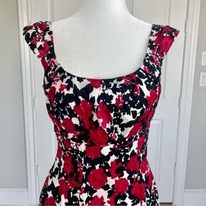 WHBM floral a-line dress size 2